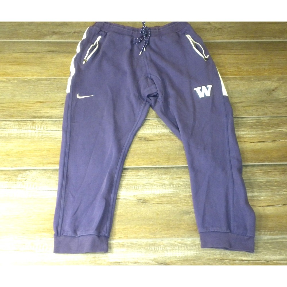 Nike Washington Huskies‎ Fleece Joggers Mens XL Purple Retro Y2K Sweatpants UDUB - Picture 2 of 10